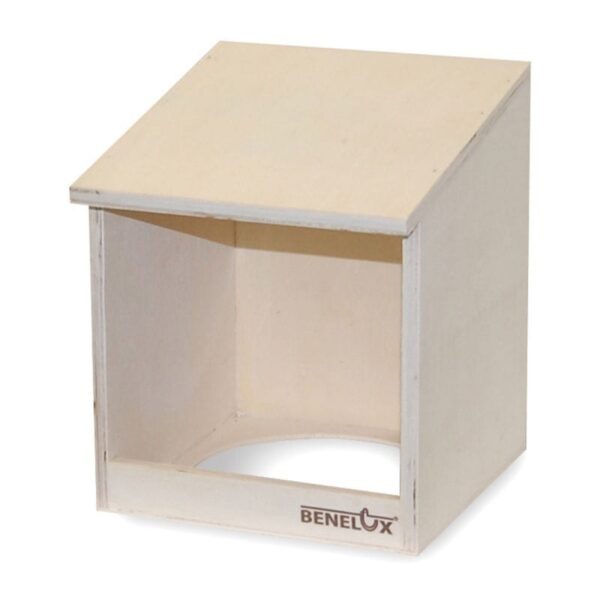 Benelux - NESTKAST HOUT SCHUIN DAK 14X15,5X17CM