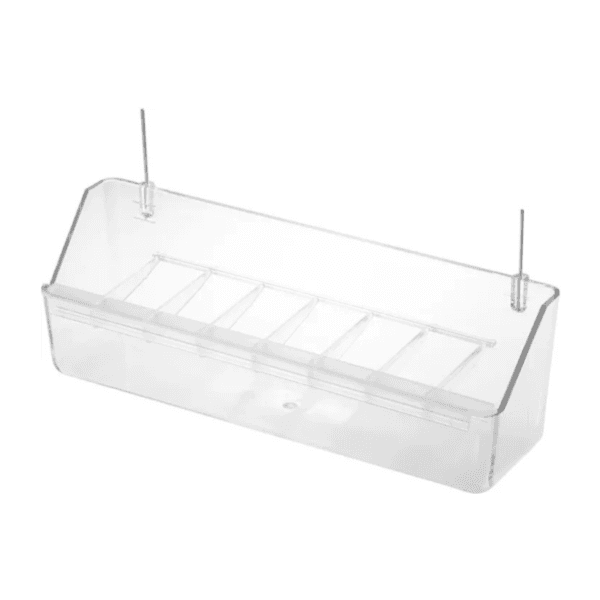 Grizo - VOLIERE EETBAK+ROOSTER TRANSPARANT /21CM