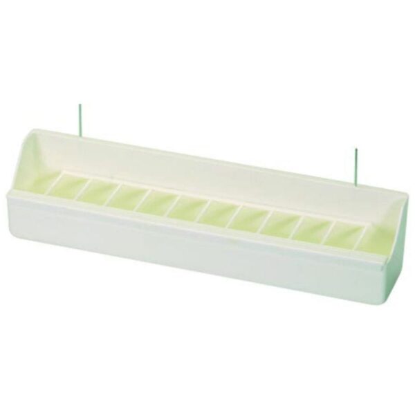 Benelux - VOLIEREHANGBAK WIT MET METALEN HAAKJES (30cm)